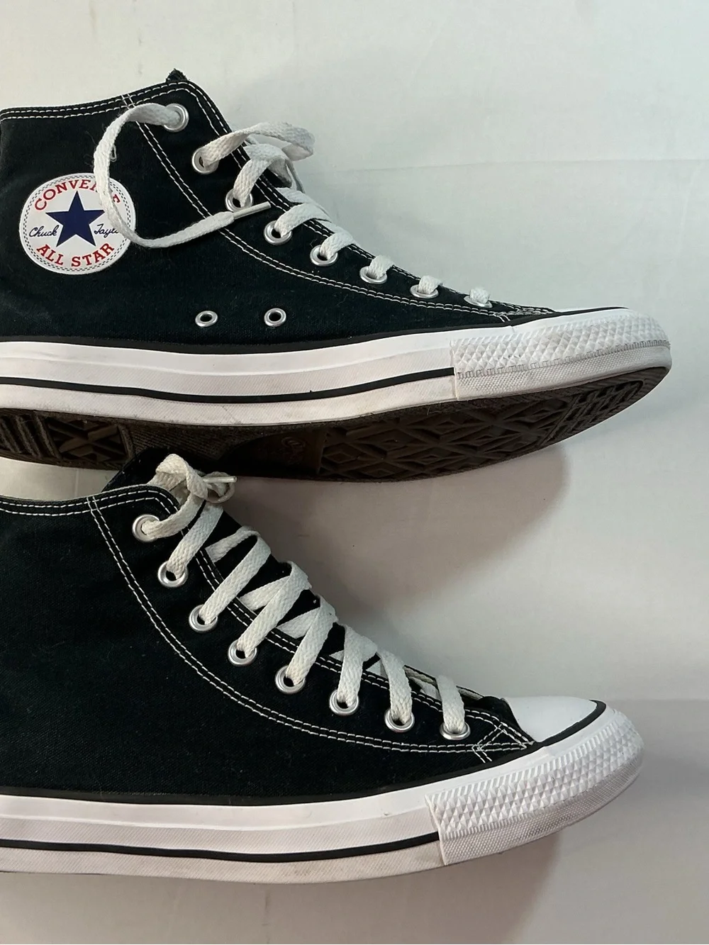 Converse High Top Sneakers - Black and White - Picture 2 of 8